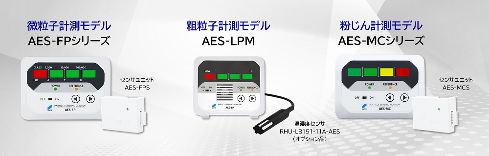 パーティクルセンシングモニター,AES-FP,AES-MC,AES-LP,微粒子計測,粗粒子計測,粉塵計測